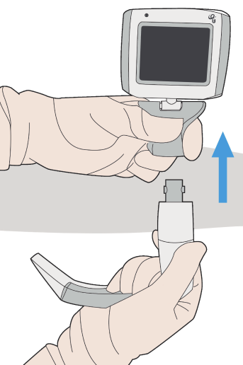 VL400 video laryngscope connection: Twist-N-Lock operations